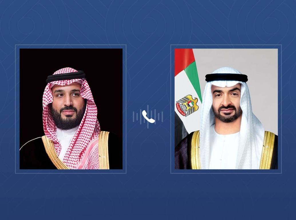 UAE President receives phone call from Saudi Crown Prince to discuss regional developments and their repercussions on security and stability