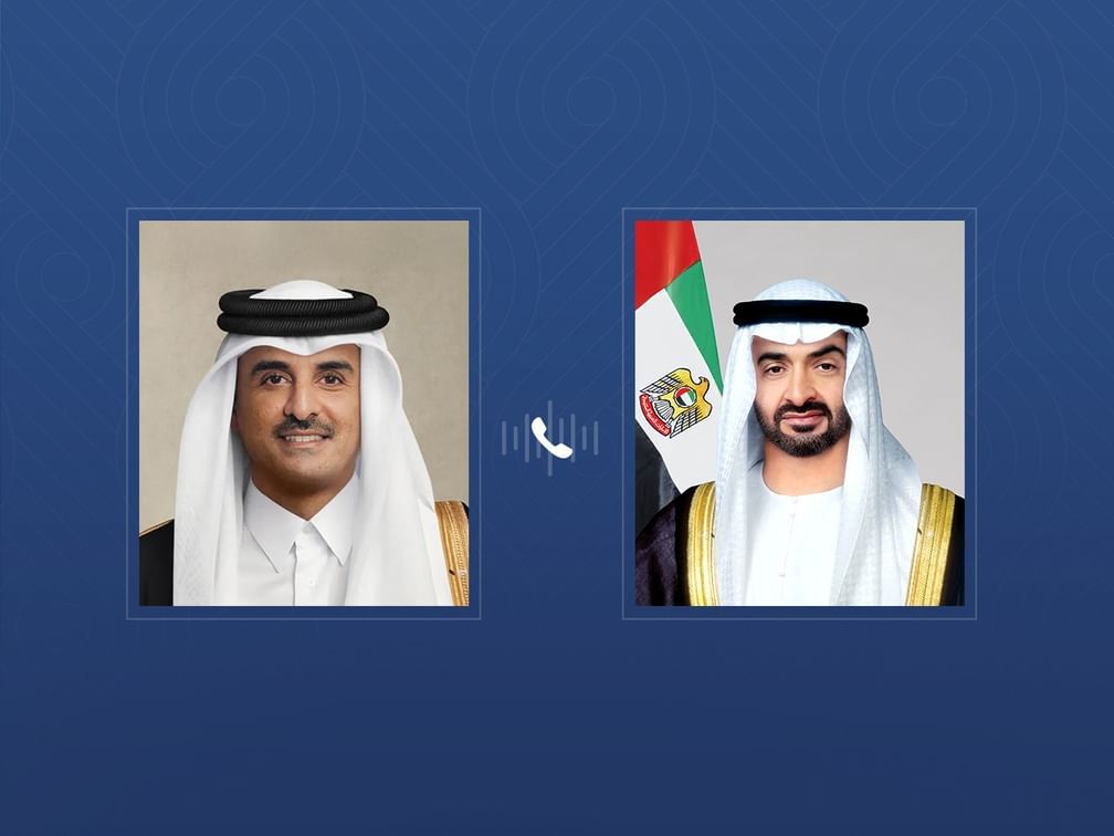 UAE President, Emir of Qatar discuss fraternal ties, regional developments in phone call