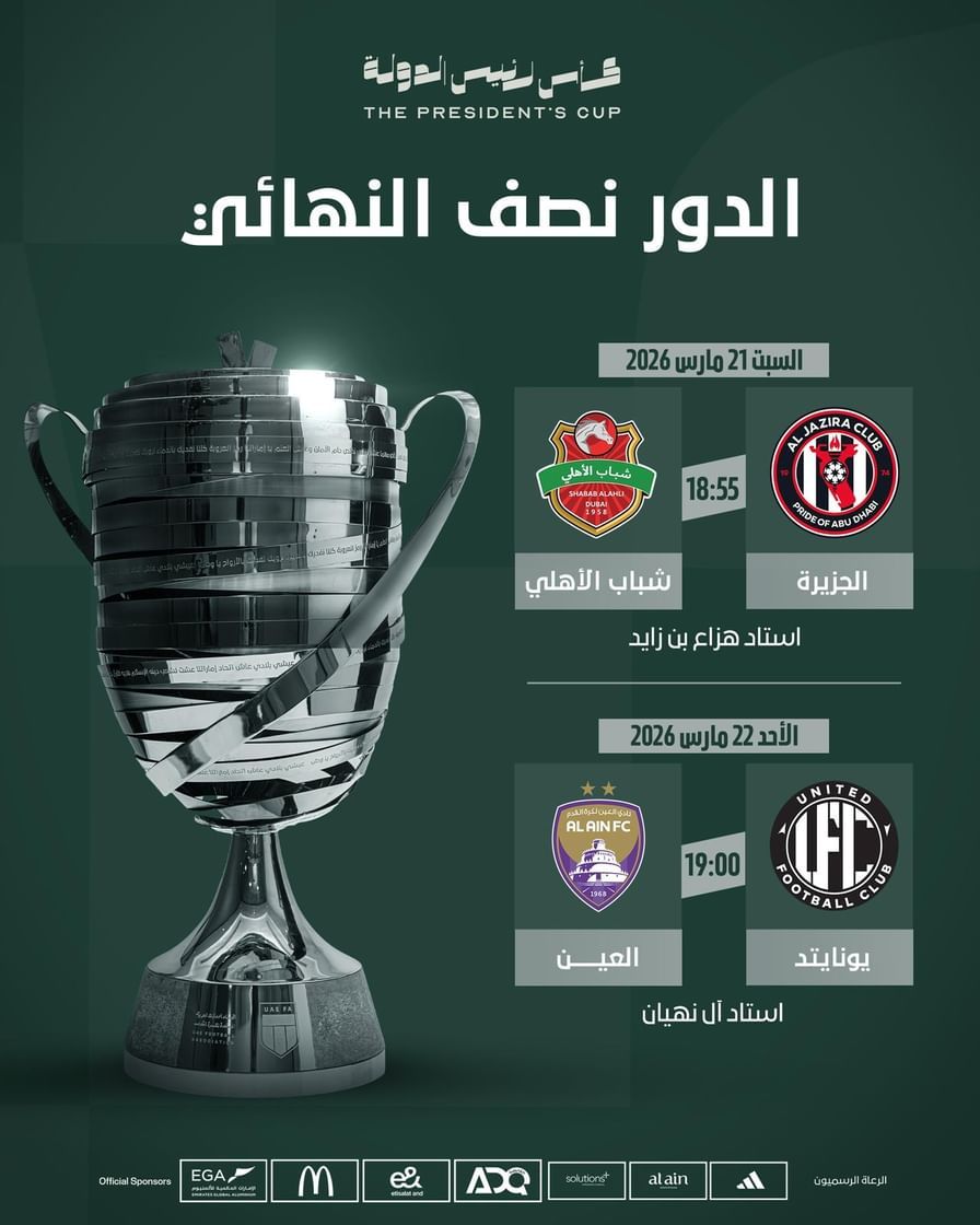 اتحاد الكرة : 21 و22 مارس نصف نهائي كأس رئيس الدولة