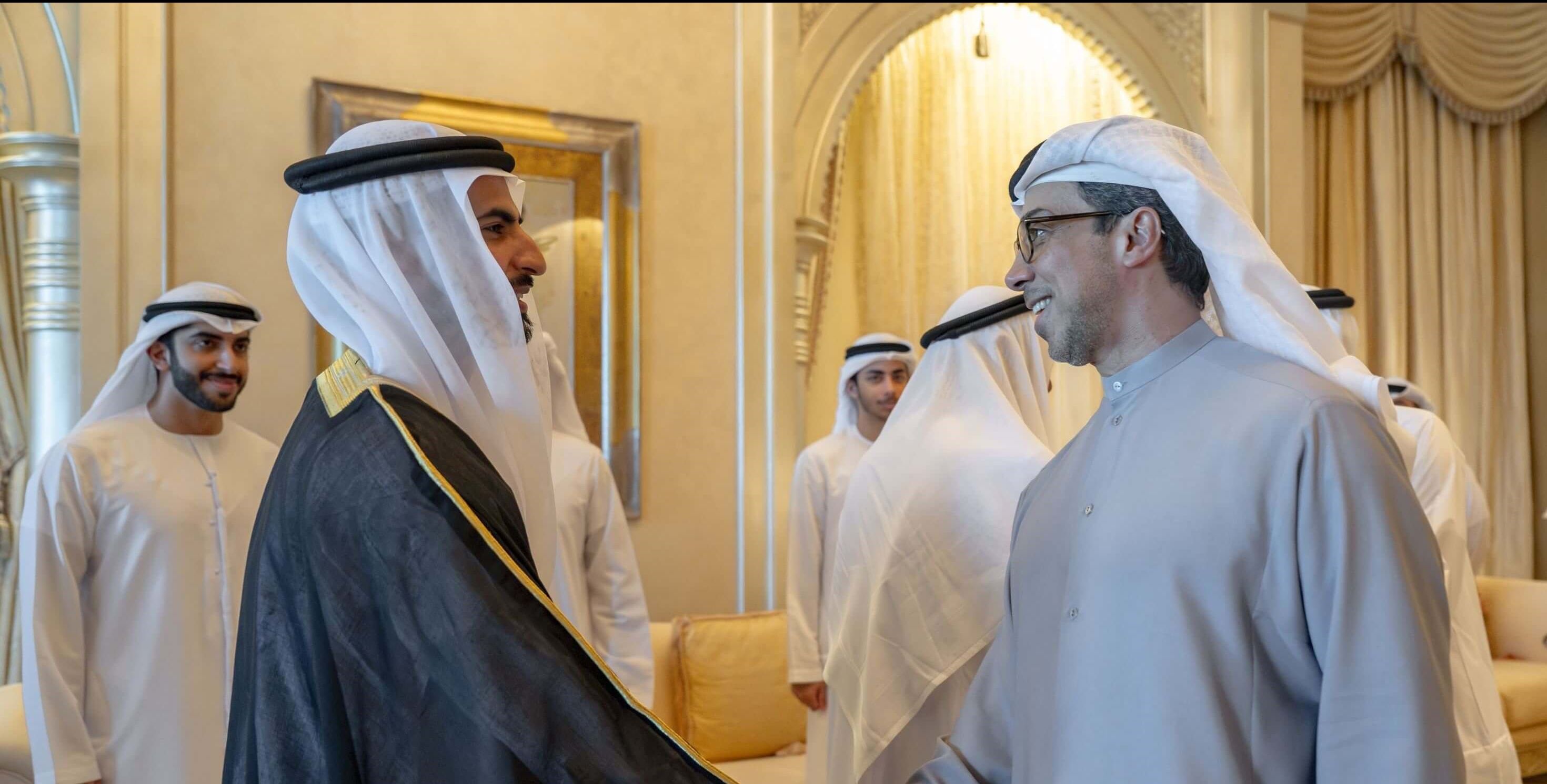 Mansour bin Zayed and Ammar Al Nuaimi attend reception hosted by Ali Rashid Al Nuaimi at Emirates Palace